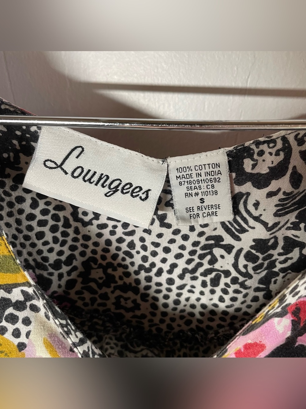 Vintage 100% Cotton Animal Print and Floral Muumuu Size Medium - Picture 3 of 9